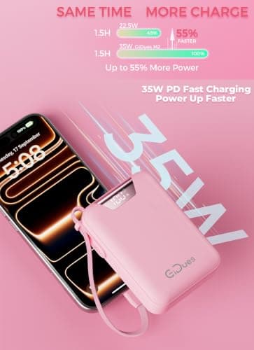Gidues M2 Portable Charger (pink) — view 4