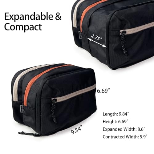 GRDLLY Expandable Travel Toiletry Bag for Men, Large Dopp Kit Organizer — view 3