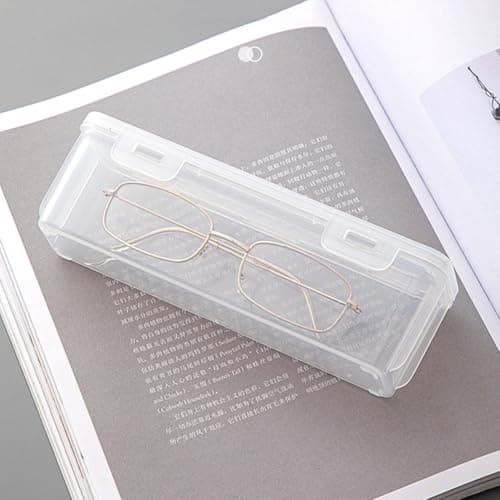 SKISUNO Portable Glasses Case Storage Holder for Sunglasses with Dustproof Cover Stackable Plastic Sunglass Case Holder for Travel and Storing Small Jewelries 2pcs — view 4