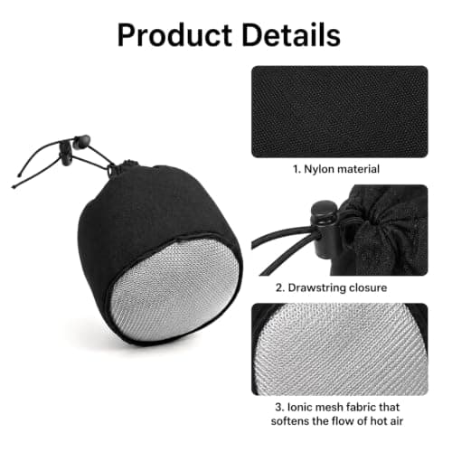 Hair Dryer Diffuser, Double-Layer Nylon Foldable Travel Diffuser — view 3