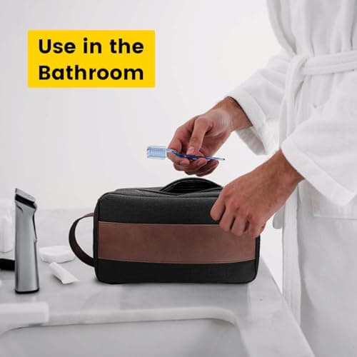 Vorspack Water Resistant Travel Toiletry Bag for Men Women - Black — view 6