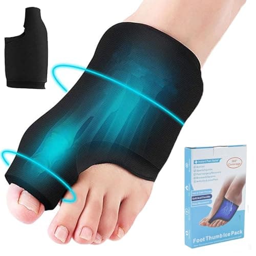 Oaygat 1 Packs Forefoot & Big Toe Gel Ice Wraps Reusable Hot Cold Therapy Foot Ice Packs Relief for Bunions Gout Swelling Sports Injuries & Big Toe Discomfort