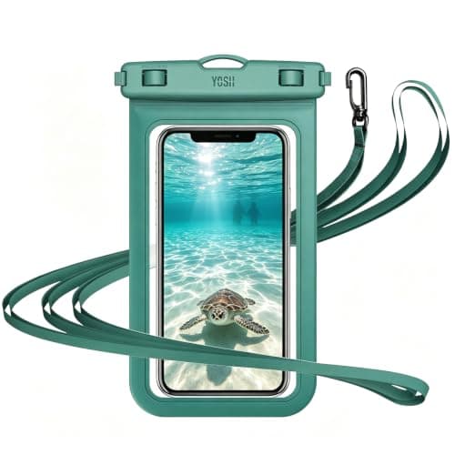 YOSH Waterproof Phone Pouch [IPX8 Certified], Fits Up to 7.0", Green