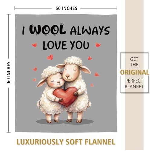 Anniversary Wedding Gifts for Him Her Wife Husband - I Love You Blanket — view 3