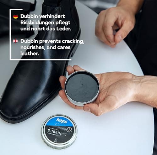 Kaps Dubbin for Leather Boots - Wax Waterproofer and Conditioner for Walking Hiking and Work Shoes, Nourishes Softens Smooth Leather (Middle Brown - 50ml) — view 5