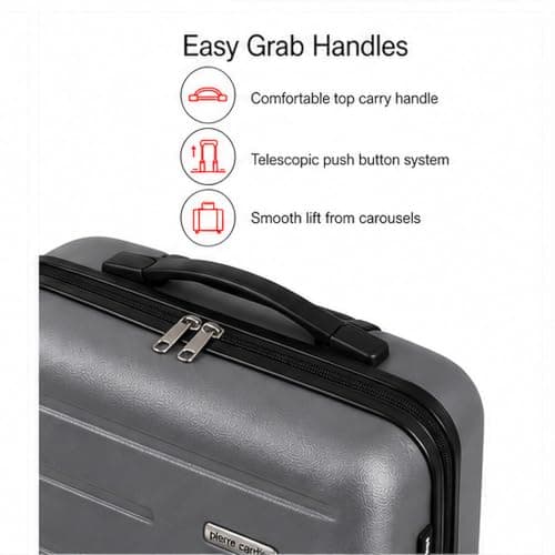 Pierre Cardin Hard XL Suitcase - Charcoal Grey Extra Large Luggage — view 6