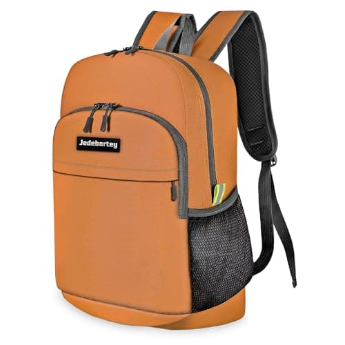 Jedebartey Rucksack, 20L Ultra Lightweight Backpack Foldable Hiking Daypack Small Travel Day Bag for Men Women Kids Outdoor Sports Camping Mountaineering Walking Cycling Climbing (Orange) — view 2