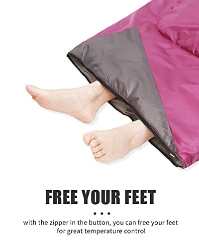Sleeping Bags for Adults Backpacking Lightweight Waterproof- Cold Weather Sleeping Bag for Girls Boys Mens for Warm Camping Hiking Outdoor Travel Hunting with Compression Bags — view 6