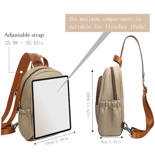 ECOTISH Women's Backpack, Anti Theft Rucksack, Travel Shoulder Bag, Small Sling Bag Casual Daypacks School Bag for Girls Ladies Mini Fashion Crossbody Bag for College Work — view 3