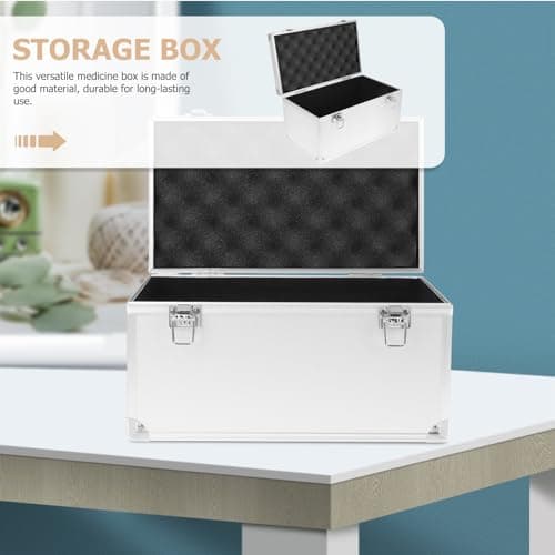 Alasum Back to School Party Essential Aluminum Storage Case with Large Capacity and Smooth Opening, Versatile Medicine Tools Organizer and Reliable Tools Container for Home and Business — view 5