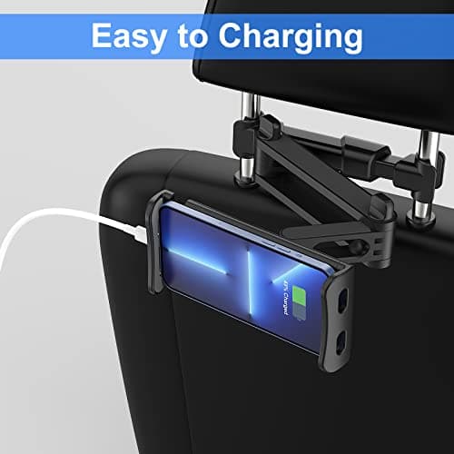 Giftorld Car Headrest Backseat Mount, 360° Rotating Adjustable Car Backseat Headrest Tablet/Phone Holder, Compatible for ALL 4"-11" Tablets, cellphones, iPhone, iPad Air Mini, Galaxy. — view 6