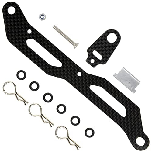 HobbyMarking RC Car Carbon Fiber Battery Mount Plate Transponder Stay Set for Tamiya TT-02 TT-02B TT-02D Chassis Upgrades Parts #54555 — view 3