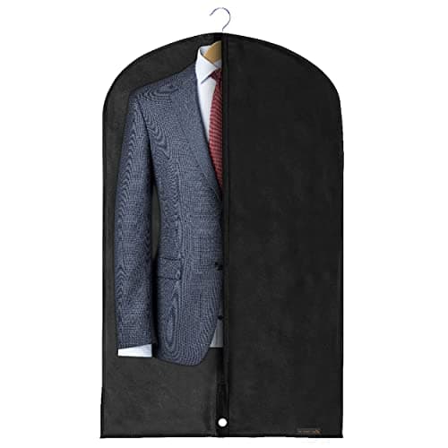 Hangerworld 40 Inch Black Breathable Suit Garment Dress Clothes Cover Protector Bag