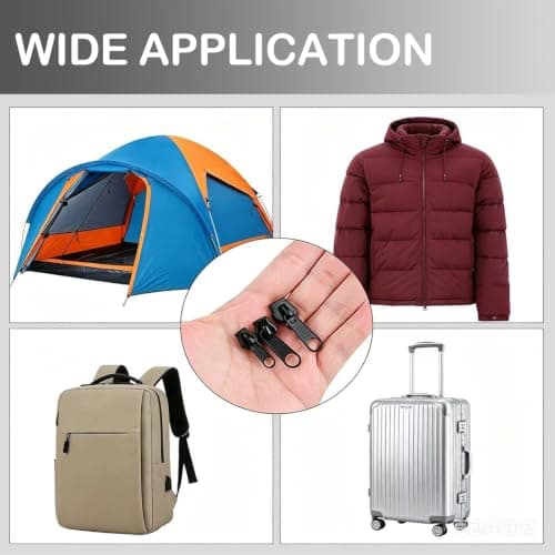 Pinpulux 9Pcs Detachable Universal Zipper Puller Replacement Repair Kit,3 Sizes Instant Black Zippers Rescue Fix Slider Removable for Backpacks Suitcases Zip Repair Puller Set — view 5