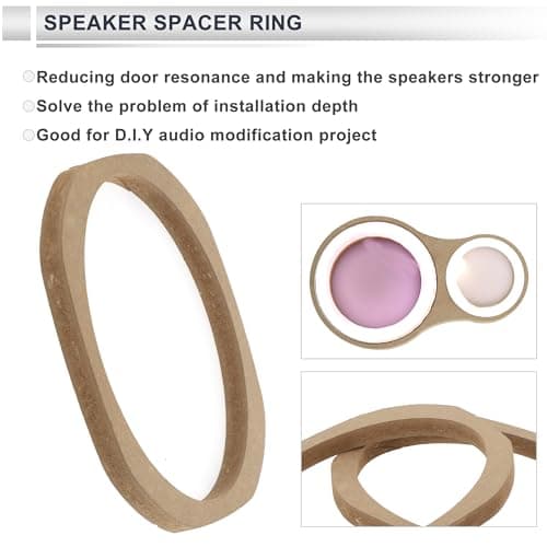 RATCHROLL 2 Pcs Universal Speaker Spacer Ring Adapter Waterproof for 6"x9" — view 3