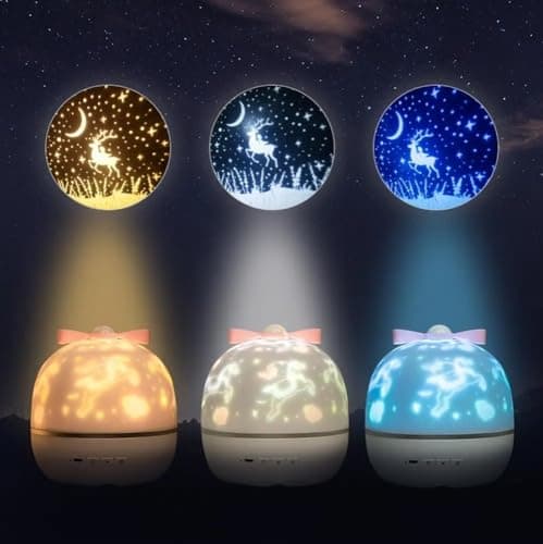 Starry Sky Projector Lamp, 360° Rotating, 6 Different Projection Films LED Night Light, USB Cable, Bedroom Decoration Star Light Projector for Birthdays, Partie,Christmas Gifts — view 6