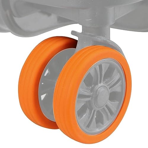 ZhaoCo Luggage Suitcase Wheels Cover, Orange, 8 Pack