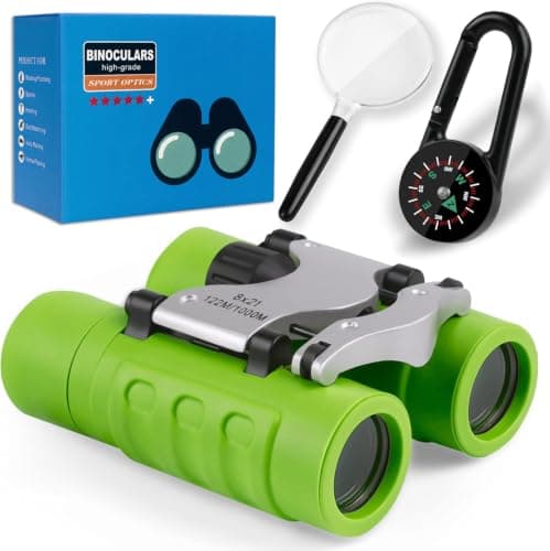 OSDUE Binoculars for Kids, 8 x Super Zoom Function Kids Telescope Outdoor Toys 4 5 6 7 8 Years Old Boys Girls High Resolution Binoculars for Kid Toys Educational