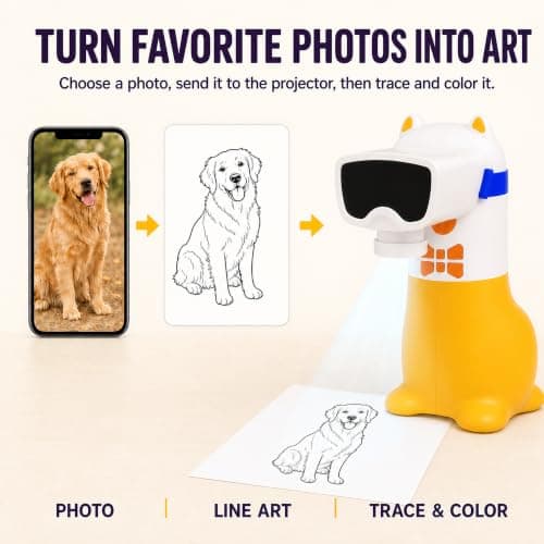 Yoturetoys AI Drawing Projector for Kids, Birthday Gift Toy, Ages 5-12 — view 3