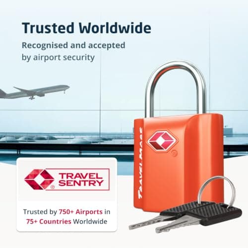 TravelMore Suitcase Padlocks with Keys, TSA Approved Travel Luggage Locks — view 6
