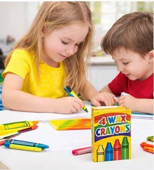 WF Graham 10 Pack Wax Crayons for Party Bags, Colouring Books & Kids Activity Packs – Assorted Coloured Crayons for Children’s Crafts, School Rewards, Parties & Events — view 4