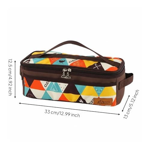 MagiDeal Outdoor Storage Container Cutlery Organizer Bag Portable Travel Carrier Oxford Material Camping Storage Suitable for Picnic Road Meal Cooking — view 2