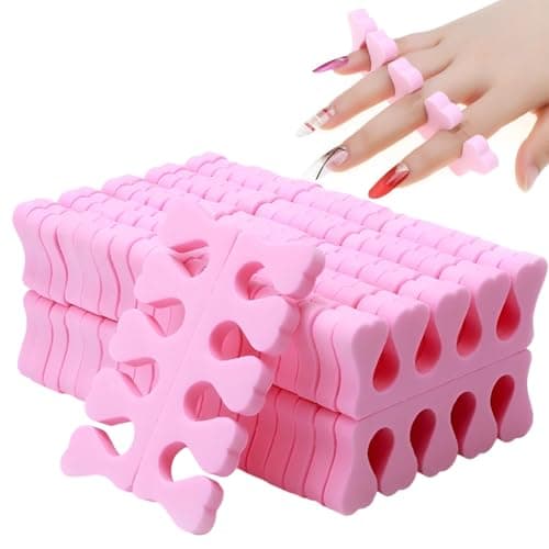 40-Piece Soft Sponge Toe Separators for Professional and DIY Nail Art & Pedicure, Lightweight and Comfortable Design for Flawless Polish Application