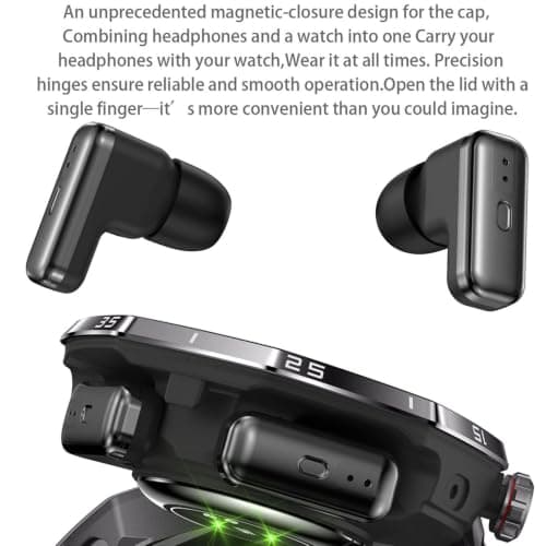 2 in 1 Smartwatch Bluetooth Earbuds Combo Sports Travel (Silver) — view 6