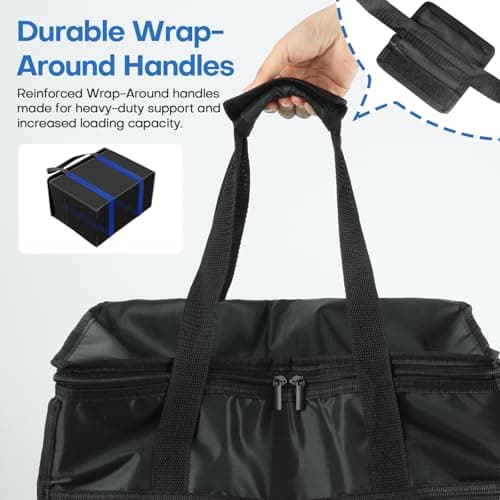 Large Cool Bag, 40L Insulated Cooler Bag, Reusable Grocery Shopping Bags, Foldable Soft Cooler with Reinforced Handles - Thermal Food Delivery Bags for Picnic,Beach, Travel, Camping, BBQ — view 5