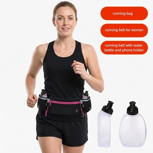ROSSRORE Running Belt with Bottle Holde for Men Trail Running — view 6