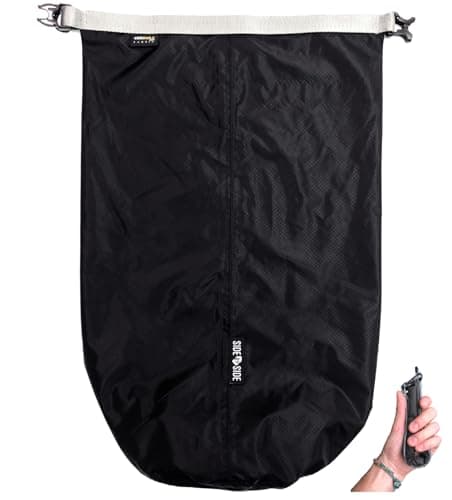 SIDE BY SIDE 10L Waterproof Dry Bag for Water Sports, Swimming, Diving, Paddle, Kayak; Small Suitcase Organizer, Compression Dirty Laundry Travel Bag; Made of Military-Grade Nylon Cordura Fabric