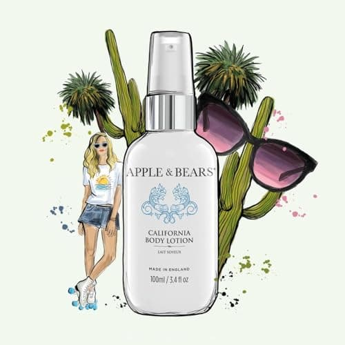 Apple & Bears California Body Lotion (100ml / 3.4 fl oz) - 98% Natural Luxury Vegan Travel Size Moisturizer - Made in UK — view 6
