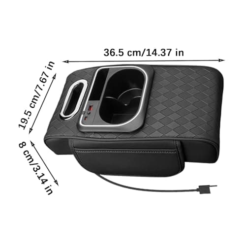 Car Armrest Organizer, with Light Tissue Box, Car Center Console Organizer, for Truck Vehicle SUV Automotive Sedan Pickup RV Interior Daily Travel — view 5