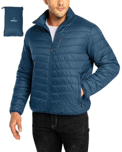 33,000ft Men's Puffer Jacket Packable Water resistant Quilted Jacket