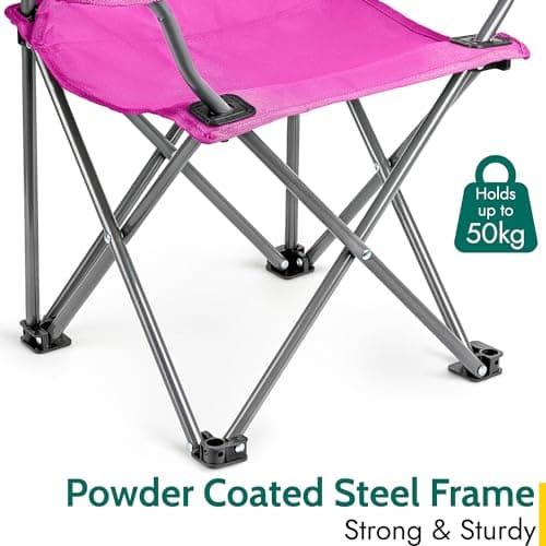 Trail Eagle Kids Camping Chair, Bright Pink — view 5