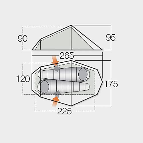 Vango Banshee 200 Tent for 2 People, Wild Camping Tent, Backpacking Tent, DofE Recommended Kit, Green, One Size — view 3
