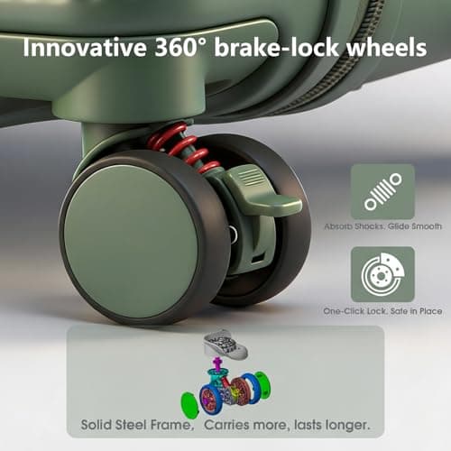 LIGHTGO 20" Hardside Cabin Case, TSA Lock, Brake Spinner Wheels — view 3