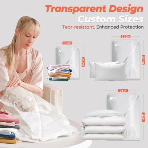 Vacbird Vacuum Storage Bags with Wireless Pump, Clothing Storage, 9 Pack — view 5