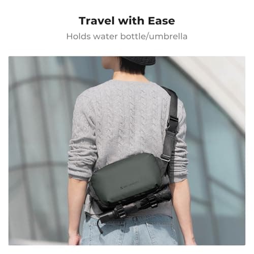 K&F CONCEPT Camera Sling Bag, Camera Bag for DSLR and Lenses,(Green-S, Small) — view 5