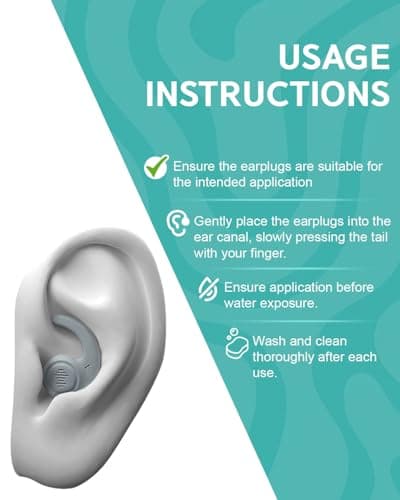 H20VIZ Swim Ear Plugs | Waterproof, Reusable Silicone Earplugs for Swimming, Surfing, Snorkeling & All Water Sports (Kids 3 Pairs, Grey, Blue, Turquoise) — view 5