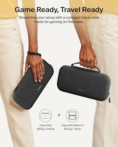 Belkin Gaming Nintendo Switch 2 Case Travel Bag with AirTag Holder - Black — view 4
