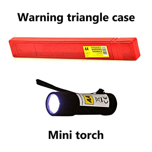 AA Vehicle Breakdown Safety Kit Plus AA5618 – Tyre Inflator, Warning Triangle, Tow Rope, Hi-Vis Vest, Torch, Glass Hammer, Booster Cables, Storage Bag & Travel Fleece Blanket — view 4