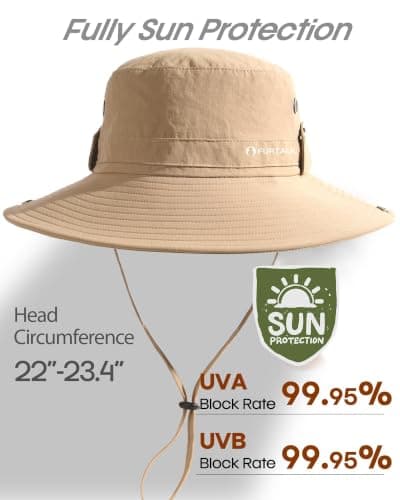 FURTALK Sun Hats for Men Fishing Hat UPF Protection Wide Brim Bucket Hat — view 2