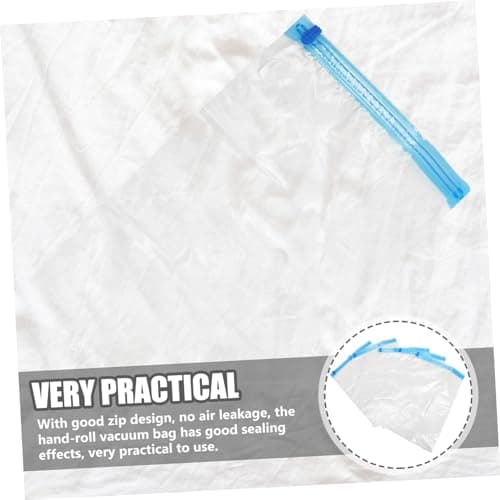 ULTECHNOVO 5 Pack Hand Roll Vacuum Compression Bags for Clothes and Bedding, Space Saver Bags with Good Sealing, Sturdy Pa/pe Storage for Travel and Closet Organising — view 6