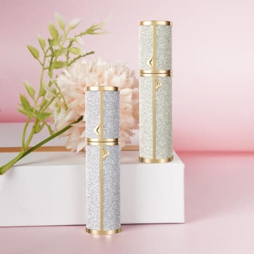LOPHE Perfume Travel Bottle, 5ML Luxurious Perfume Atomiser Refillable, Shining Perfume Spray Bottle, Easy to Refill Perfume Atomiser for Women Men (Shining Silver) — view 6