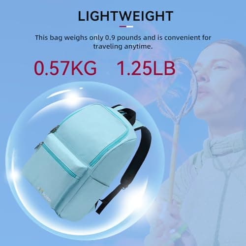 OMOUBOI Laptop Backpack for Men Women Fits 14-15.6 Inch Laptop Lightweight Bookbag School Rucksack Work Bags Anti Theft Casual Daypack for Tennis, Hiking Weekender Travel Business College, Sky Blue — view 4