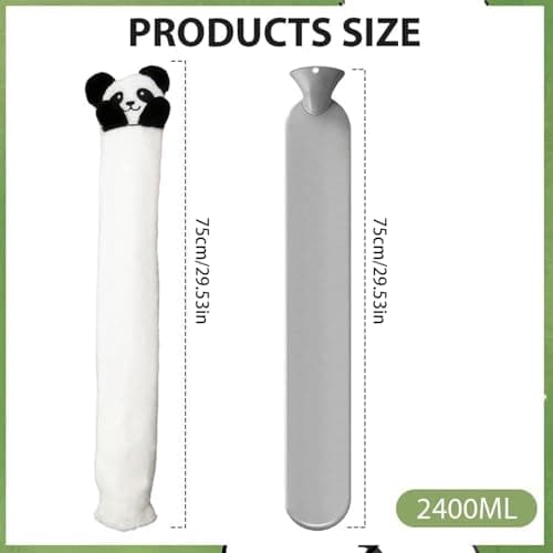 Warm Water Bottle Reusable Long Warmer with Soft Cover — view 6