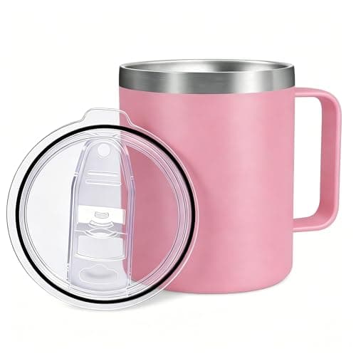 Byitin Insulated Coffee Mug 360ml, Thermal Travel Cup with Handle