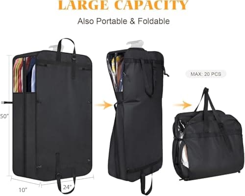 KEEGH 50 In Suit Carriers for Men for Travel with Handles and Buckle Straps — view 2