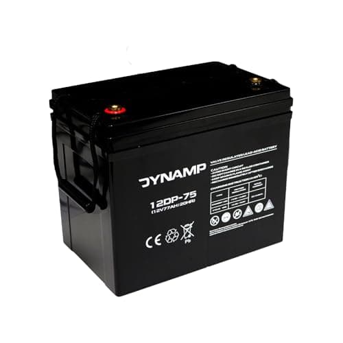 Dynamp 12V AGM Mobility Battery, 77Ah, Pack of 2, Deep Cycle VRLA, Maintenance-Free, for Mobility Scooters and Powered Wheelchairs, Model 12DP-75 — view 3